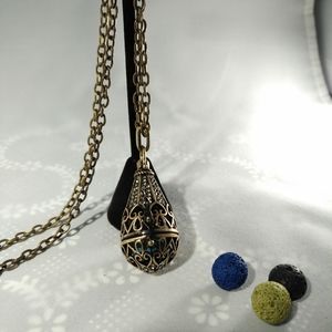New Essential Oil Necklace with Lava Beads
